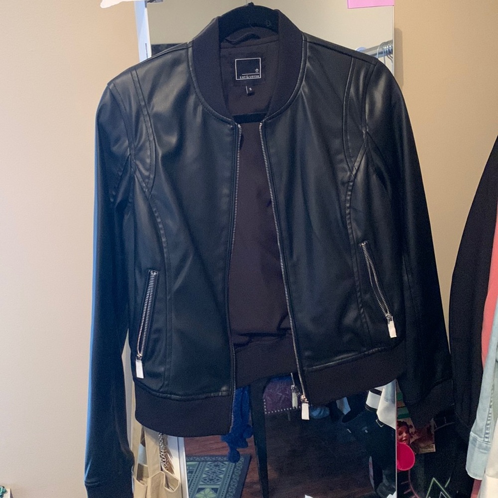 Lily & Lottie Faux Leather Bomber